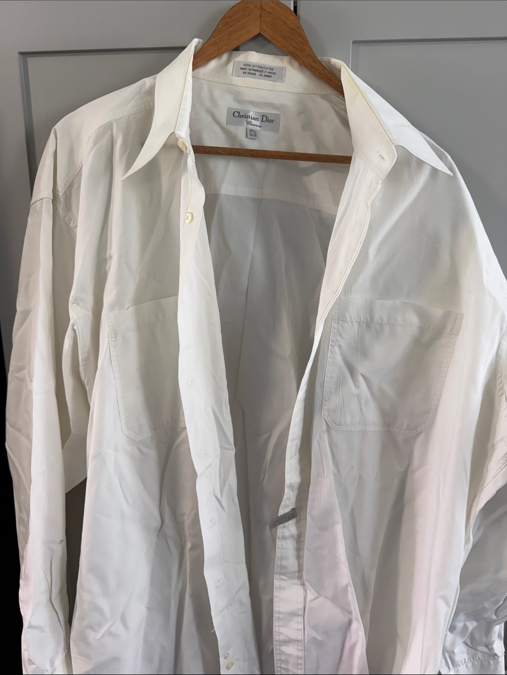 Dior White Men's Button-Up Dress Shirt